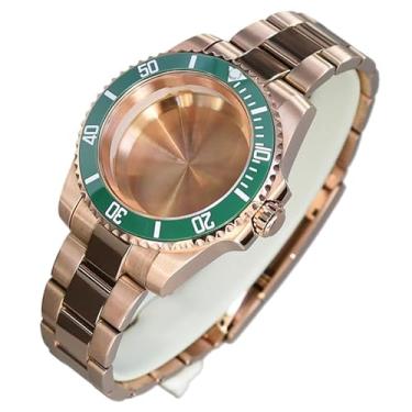 Imagem de FEIYASHI Caixa de relógio de aço inoxidável SUB de 40 mm para NH35/NH36/38 Miyota8215 ETA2824 movimento com bisel de rotação unidirecional, Tampa inferior sólida 4, For Miyota8215 8205 Movement, Caixa