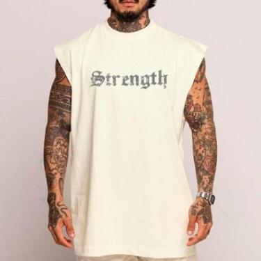 Imagem de Camiseta Regata Machão Oversized Streetwear Mode Strength Arte-Unissex