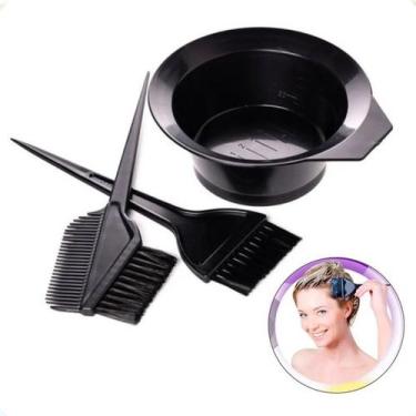 Imagem de Kit Pintura Tintura Cabelo Pote Pincel Pente Profissional Hidratação C