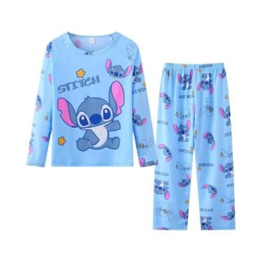 Imagem de Conjunto De Pijama De Manga Longa Para Meninas Com Estampa De Animais 