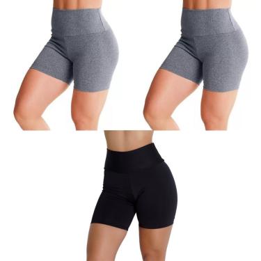 Imagem de Kit 3 Short Suplex Academia Fitness Legging Corrida Natação-Feminino