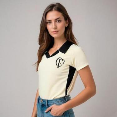 Imagem de Camisa Polo Corinthians CP Retrô Torcedora Feminina-Feminino