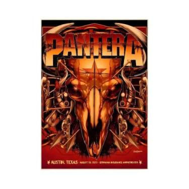 Imagem de Pôster Vintage Da Banda Pantera Em HD, À Prova d'Água, Autoadesivo, De