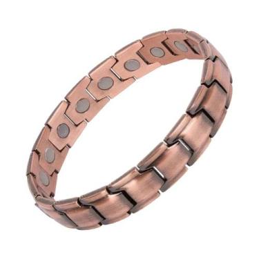 Imagem de Pulseira Magnética De Cobre Puro Para Homens, Joia De Energia E Saúde 