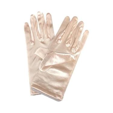 Imagem de Luvas De Noiva Longas Em Cetim Branco Marfim Para Mulheres, Luvas De D