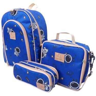 Imagem de Kit Mochila Escolar Infantil Completo Menina Menino Bolsa - Miellu Bol