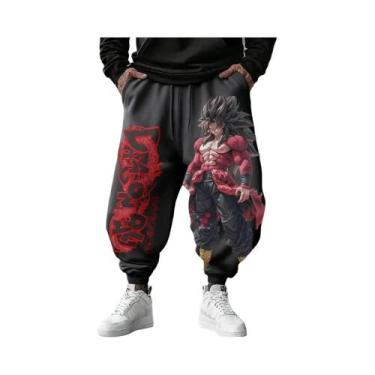 Imagem de Calças De Moletom De Algodão Para Homens E Mulheres, Estilo Dragon Bal