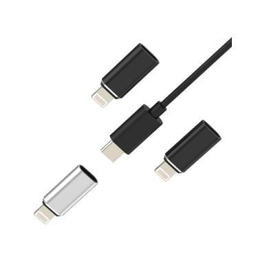 Imagem de Adaptador de carregador USB C fêmea para Lightning macho (pacote com 3) para iPhone 14 13 12 11 Pro Max para Apple tipo C conector de cabo rápido para iPad Air Plug carregador de dados acessórios