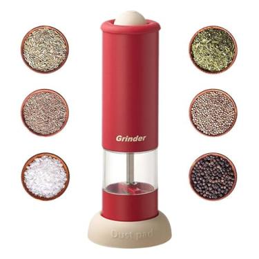 Imagem de Moedor elétrico de pimenta – Gadget para moedor de tempero para churrasco – Moedor automático de sal e pimenta com espessura ajustável