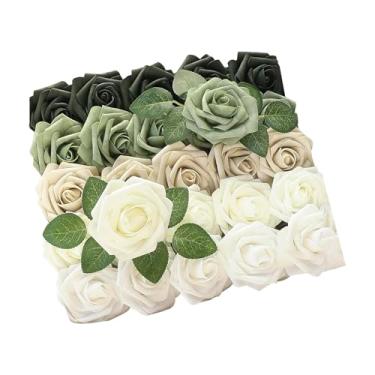 Imagem de Flores falsas para vaso, centros de mesa de flores gradientes | Decoração realista para artesanato em casa centro de mesa arranjo de vaso cerimônia celebração recepção festa