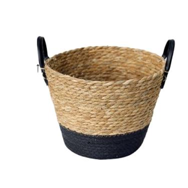 Imagem de Cesto Organizador de Fibra Natural Multiuso em Palha Seagrass para Decoração e Organização(3015)