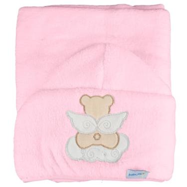 Imagem de Toalha de Banho Baby Joy Super Seca com Capuz Bordado 70x90 cm – Anjinho Rosa