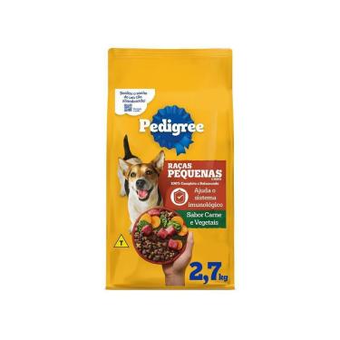 Imagem de Ração Pedigree Carne e Vegetais Cães Adultos Raças Pequenas e Minis 2,7 kg