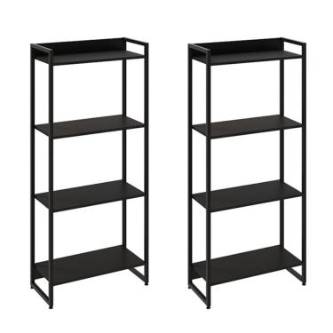 Imagem de Kit 2 Estantes Escritório 4 Prateleiras 145x60cm Onix