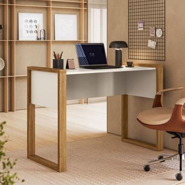 Imagem de Mesa para Escritório Office Freijó/Off White - Qmovi