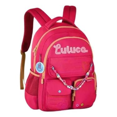 Imagem de Mochila de Costas Luluca Juvenil Escolar, 17,5" LU24611, Rosa