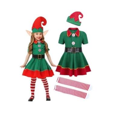 Imagem de Fantasias De Elfo Verde Para Crianças 2025, Traje De Papai Noel Para O