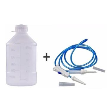 Imagem de Kit Equipo Nutrição Enteral + Frasco Nutrição 300 Ml - 10 Un