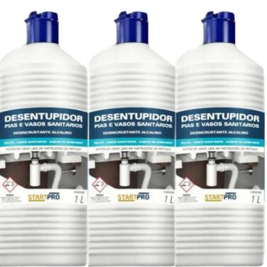 Imagem de Desentupidor Pias e Vasos Sanitários StartPro 1L 3 unidades