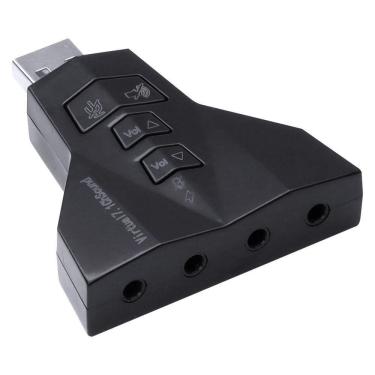 Imagem de Adaptador Placa De Som Usb 4 Portas P2 - Compativel Com Ps3 - A4pusbm