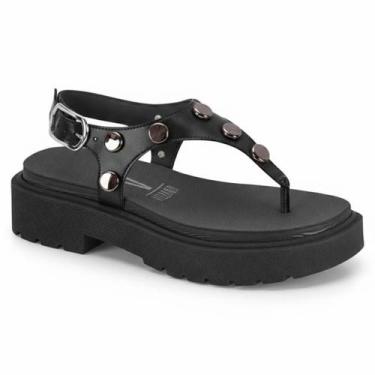 Imagem de Sandália Feminina Vizzano Flatform Casual Confortável Original -, Pret