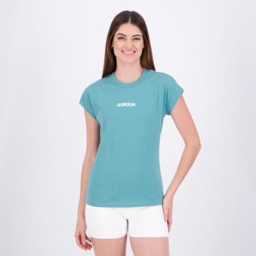Imagem de Camiseta Adidas SJ Logo Linear Feminina Verde, G