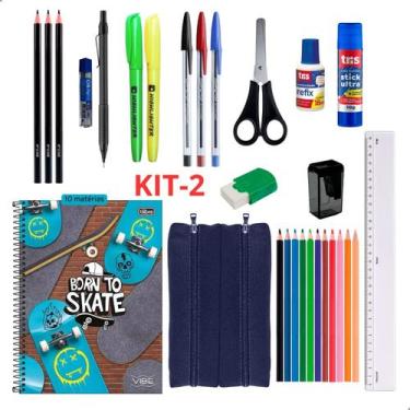 Imagem de Kit Material Escolar Completo Com 4 Opções Diferentes - - Darujo, KIT 