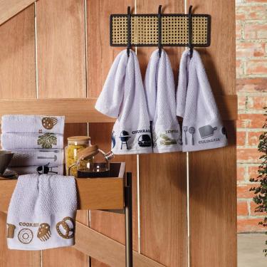 Imagem de Pano De Copa Doce Lar Em Toalha 1 Peça 70cm X 50cm 100% Algodão - Cookies