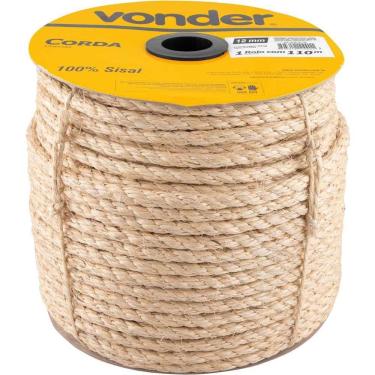 Imagem de Corda De Sisal 12 Mm X 110 M, 3 Pernas, Vonder