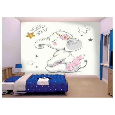 Imagem de Papel De Parede Infantil Elefante Quarto Bebê  Azs143