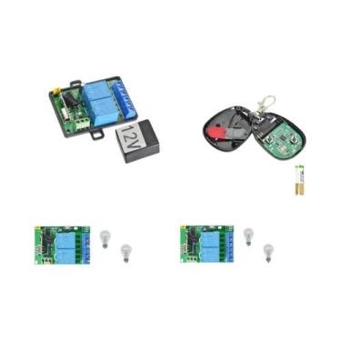 Imagem de Interruptor De Controle Remoto Sem Fio RF 433Mhz 1CH 2CH Receptor Tran