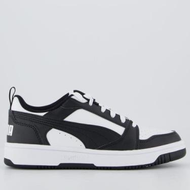 Imagem de Tênis Puma Rebound V6 Feminino Preto e Branco, 36