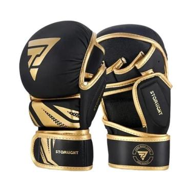 Imagem de Luvas De Treino Muay Thai MMA Com Palma Aberta Para Sparring, Grapplin