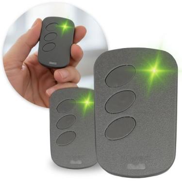 Imagem de 2 Controle Remoto Para Portão Eletrônico Com Pilha Cinza Kit - Ipec