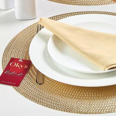 Imagem de Jogo Americano Redondo Mesa Posta Sousplat Supla Premium 6 Peças Okys