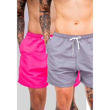 Imagem de Kit 2 Short Masculino Tactel Tectel Praia Leve Secagem Rápida Bermuda Academia Treino Verão-Unissex