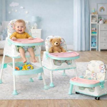 Imagem de Cadeira infantil de alimentação Portátil 3 em 1 Fantasy Unicornio Rayo