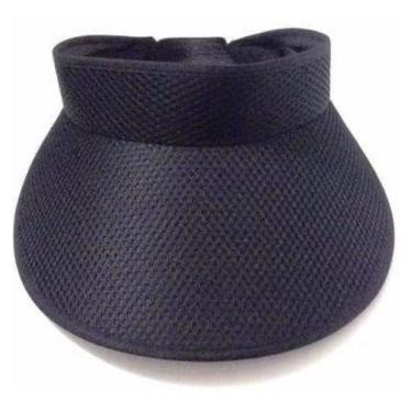 Imagem de 5 Viseira Praia Simpres  Elastico Tecido Tipo Rede, UN, Preto