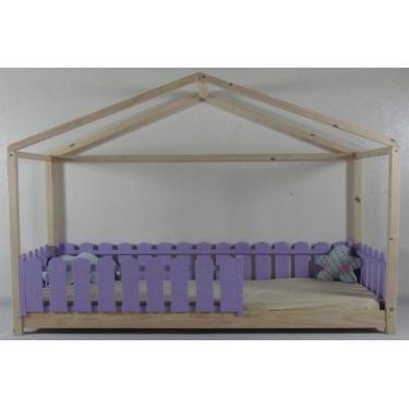 Imagem de Cama Montessoriana Solteiro Frente Casinha Colorida Madeira Maciça Pin