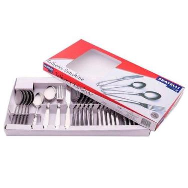 Imagem de Conjunto de Talheres Faqueiro 24 Peças Aço Inox Sunshine - Fratelli