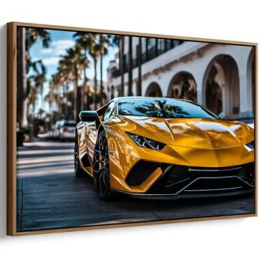 Imagem de Quadro decorativo Carro Esportivo Brilhando Sob o Sol Tropical - Art C