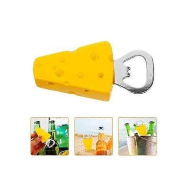 Imagem de Abridor de Garrafa Magnético Formato Queijo Design Divertido - Home