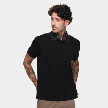 Imagem de Camisa Polo Ellus Casual Masculina, Preto, GG