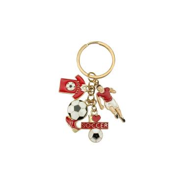 Imagem de Chaveiro de futebol com pingentes de camisa, bola e sapato