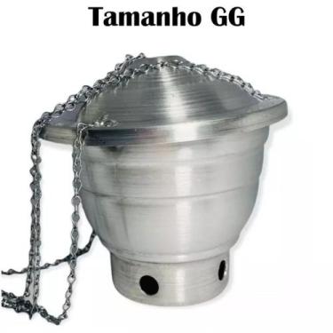 Imagem de Turíbulo Incensário Defumador De Alumínio - Caminho da Luz, GG