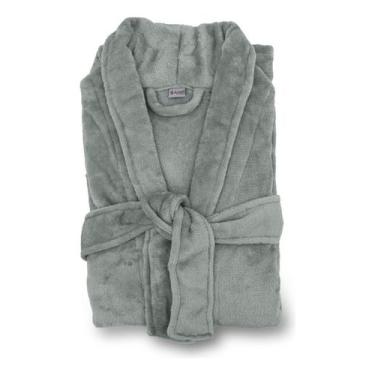 Imagem de Roupão Appel Plush Flannel Estampado Toque Macio Cor:MetalTamanho:G, M