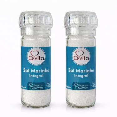 Imagem de Kit 2 Sal Marinho com Moedor QVITA 100g - Q-Vita