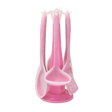 Imagem de Kit 7 Peças Utensílios de Cozinha Silicone Antiaderente Espátula Conch