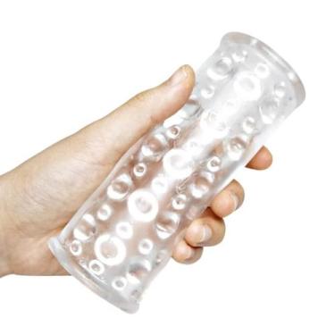 Imagem de Masturbador Masculino Transparente Silicone Punheta Gozar - Vbrante
