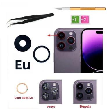 Imagem de Kit De Substituição De Vidro Da Câmera Traseira Para iPhone 11 13 14 p